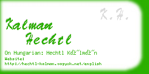 kalman hechtl business card